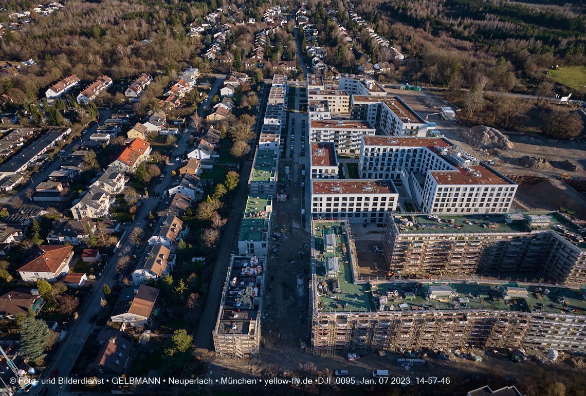07.01.2023 - Baustelle zum Alexisquartier und Pandion Verde in Neuperlach